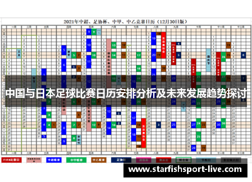 中国与日本足球比赛日历安排分析及未来发展趋势探讨